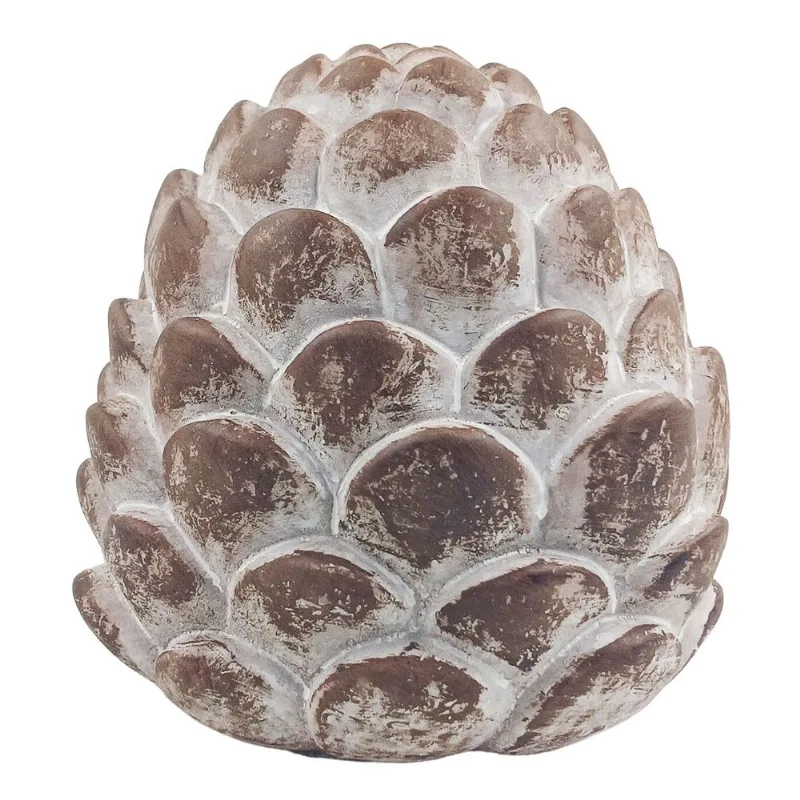 Escultura Pinha Decorativa 13cm em Concreto Mai Home