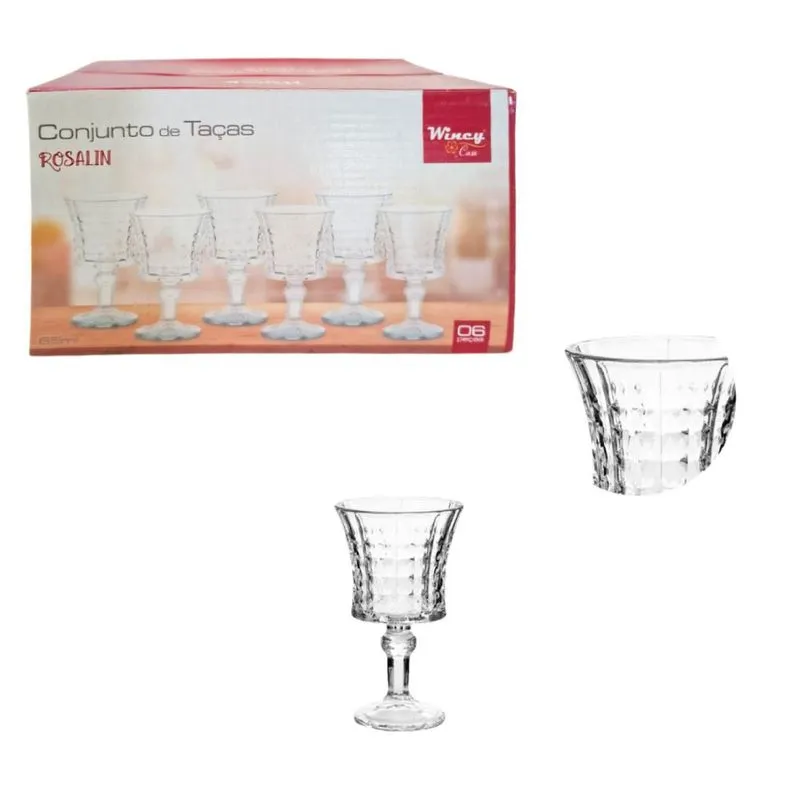 Taça de Licor Vidro 65ml Rosalin 3150 Wincy - 6UN