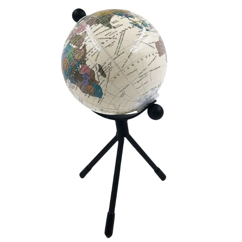 Globo Mundi C/ Tripe 9x9,5x17,5cm em Plástico Mai Home