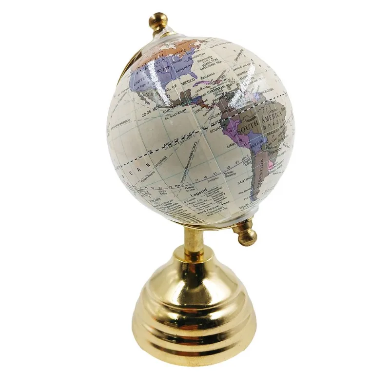 Globo Mundi Decorativo 8x9,5x15cm em Plástico Mai Home