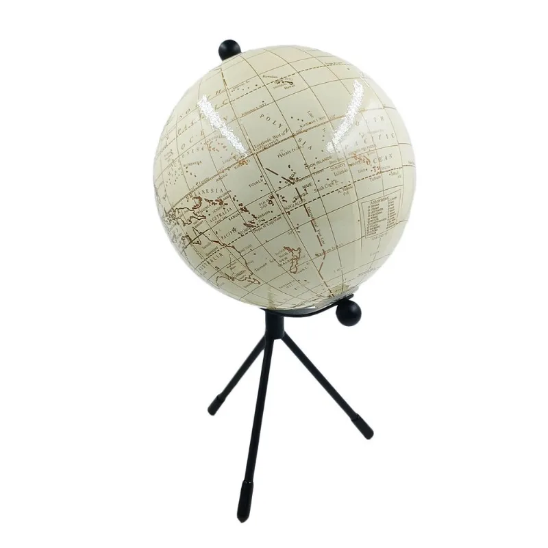 Globo Mundi C/ Tripe 13x22cm em Plástico Mai Home