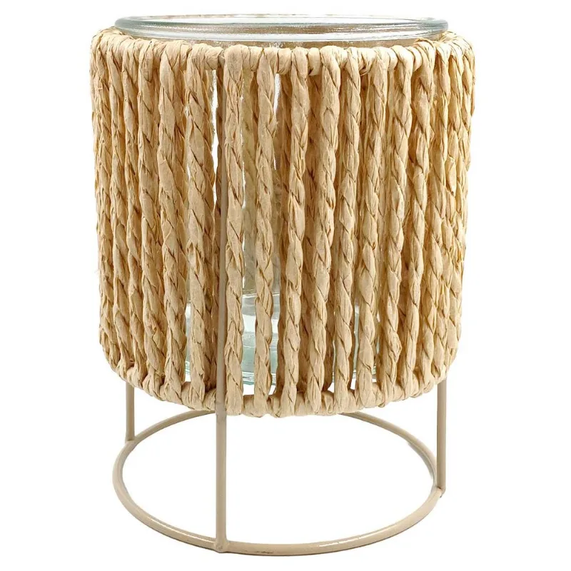 Lanterna Naturi 17,5x13,5x4,5cm em Fibra Natural Mai Home