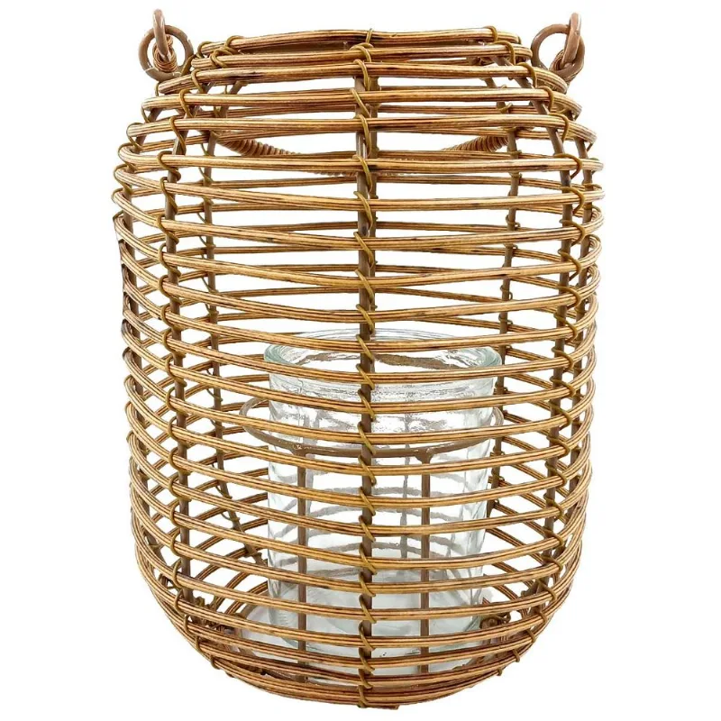 Lanterna Calima 15x20cm em Fibra Natural Mai Home