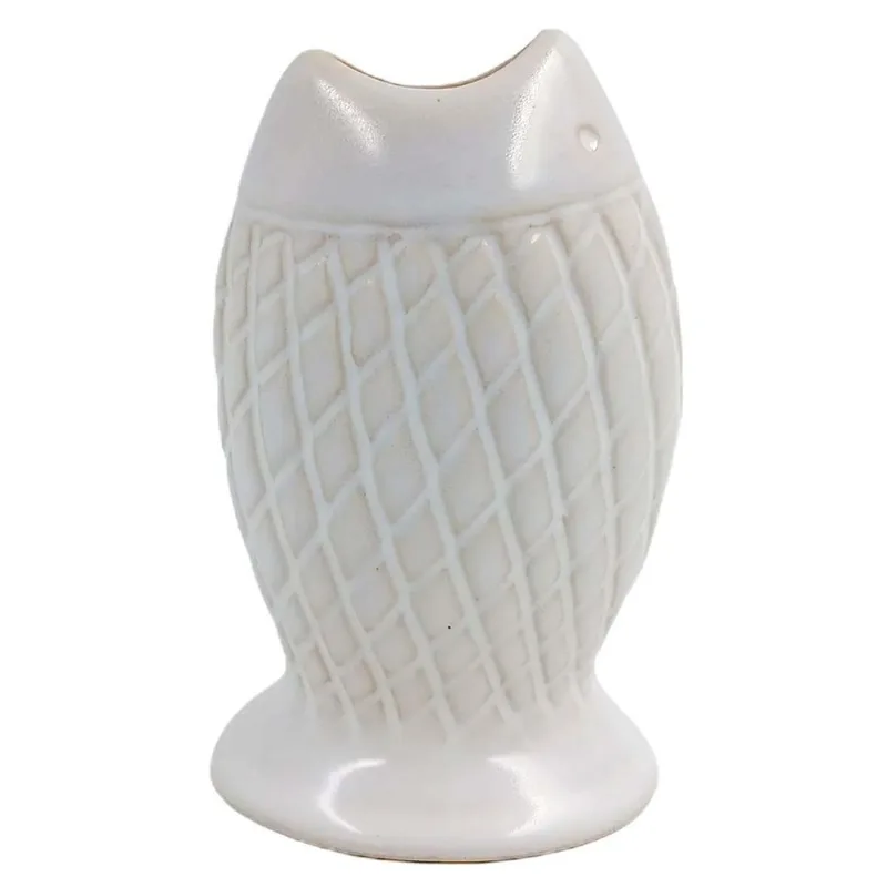 Vaso Decorativo Peixe 10x7cm em Cerâmica Mai Home