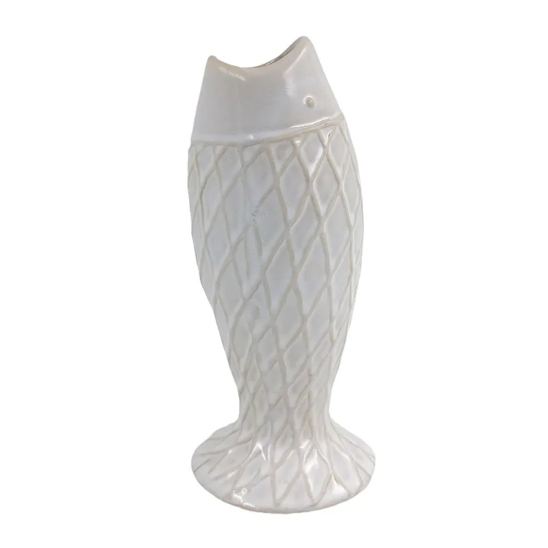 Vaso Decorativo Peixe 17x8cm em Cerâmica Mai Home
