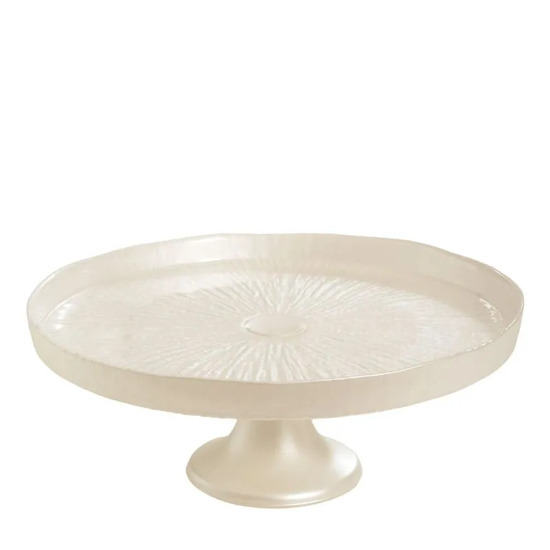 Centro De Mesa Com Pe Shell 26x10cm Vidro - Mai Home