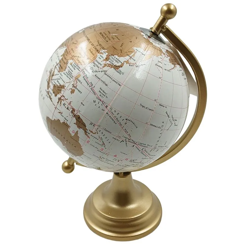 Globo Terrestre C/ Base Metal 16cm em Plástico Mai Home