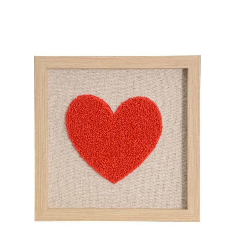 Quadro Bordado Cuore 20x20cm Mdf Tx - Mai Home