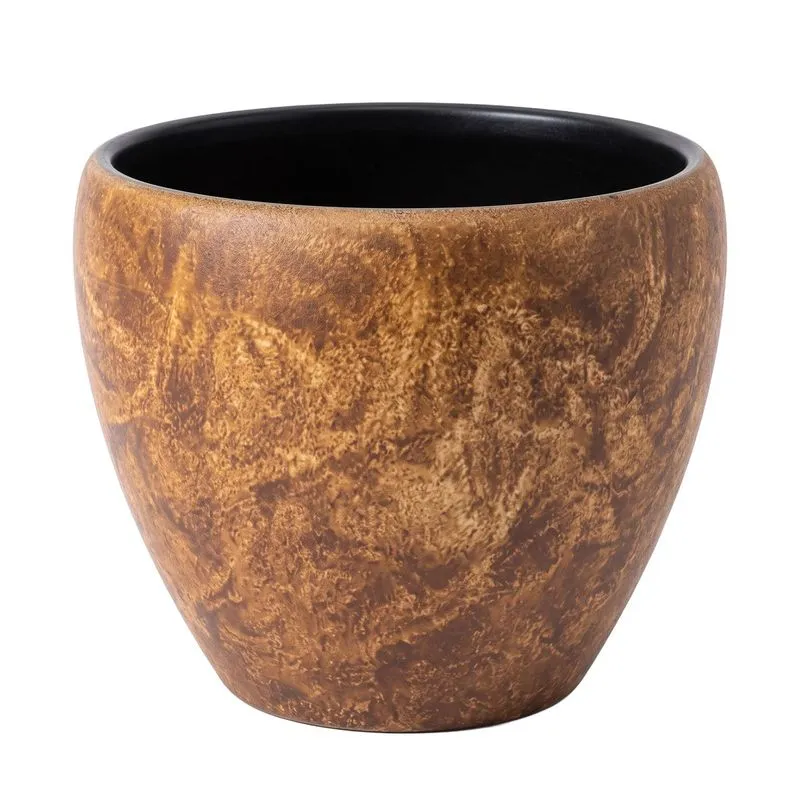 Cachepot Tulipa Marrom 24x17x24cm - Mai Home