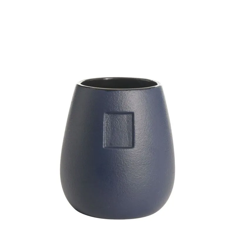 Vaso Isa Azul Escuro Pt 9x10x9cm Ceramica - Mai Home