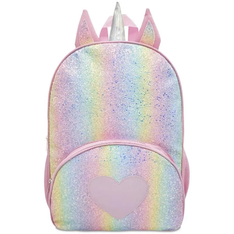 Mochila poliéster Unicórnio Colorida QAR2271134 Happy-time