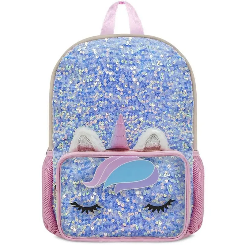 Mochila poliéster Unicórnio Lilás QAR2271122 Happy-time