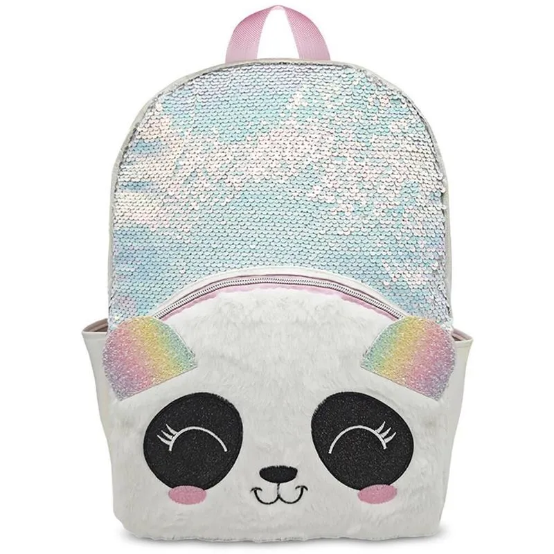 Mochila poliéster Panda Rosa QAR009 Happy-time