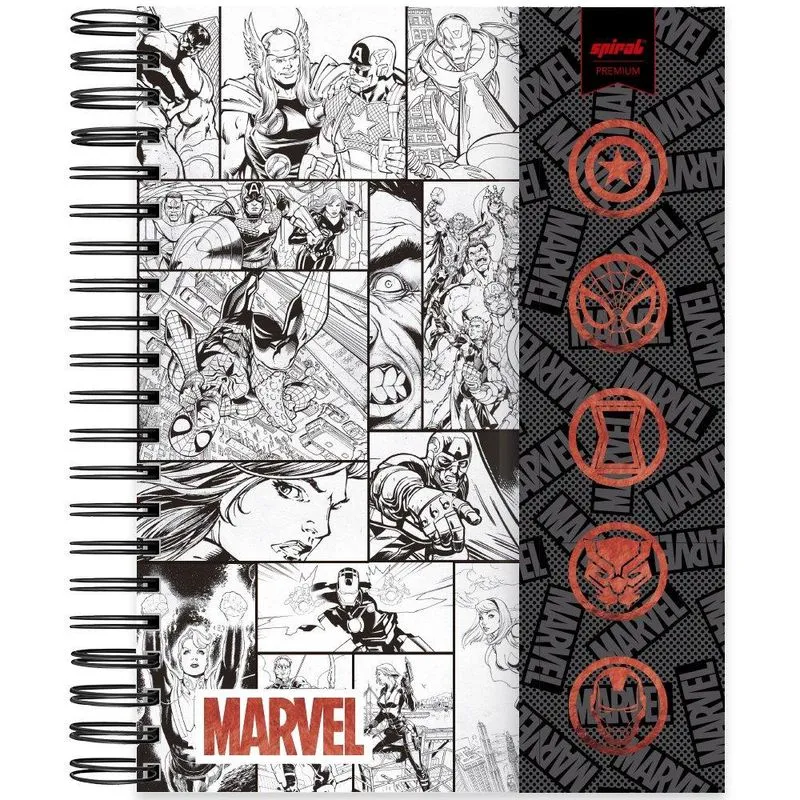 Caderno univ. Capa dura 10x1 150fl m. R. Brick 2401940 Spiral Mvb pt 1 un