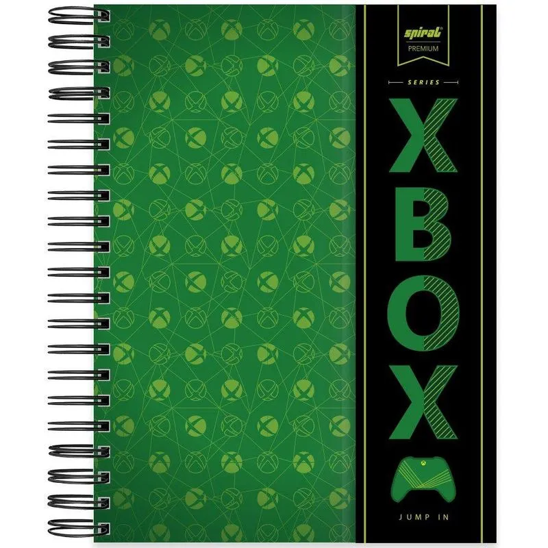 Caderno univ. Capa dura 10x1 150fls Xbox Pre. 2401988 Spiral Xbox pt 1 un