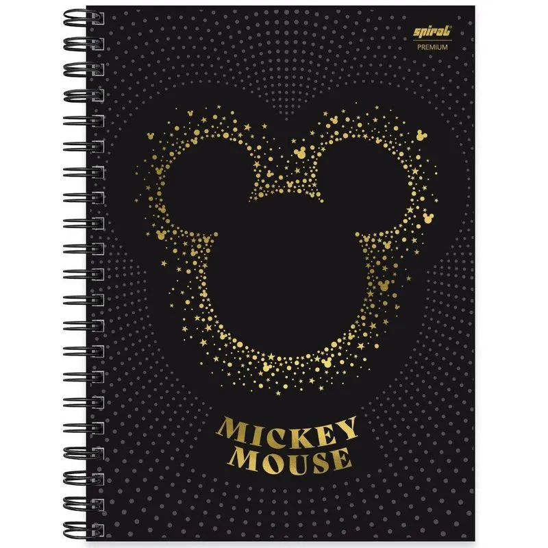Caderno univ. Capa dura 1x1 79fls Mick. pp Pr. 2402046 Spiral Mpp pt 1 un