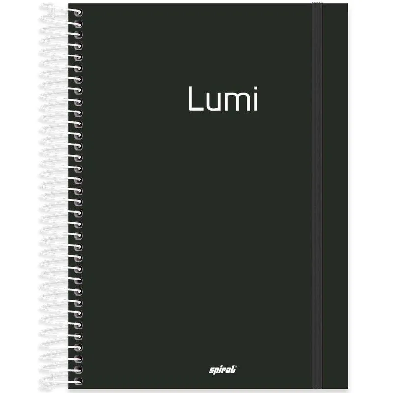 Caderno univ. Capa dura 20x1 320fls Lumi pt 2402107 Spiral Lumi pt 1 un