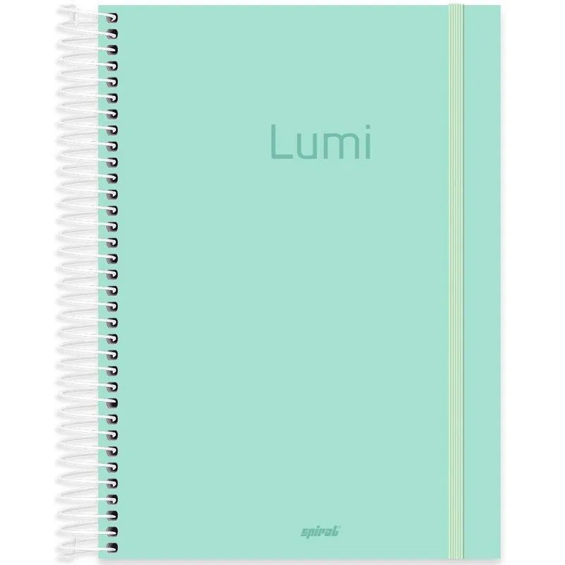 Caderno univ. Capa dura 20x1 320fls Lumi tq 2402121 Spiral Lumi pt 1 un