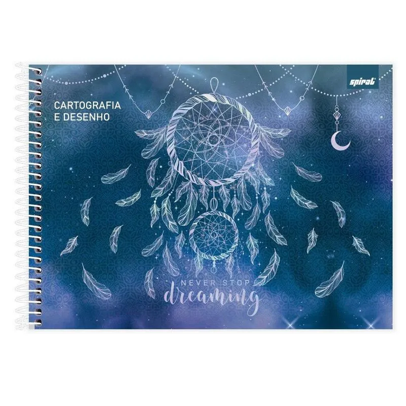 Caderno cartografia capa dura 80fls Dreams 2402282 Spiral Dms pt 1 un