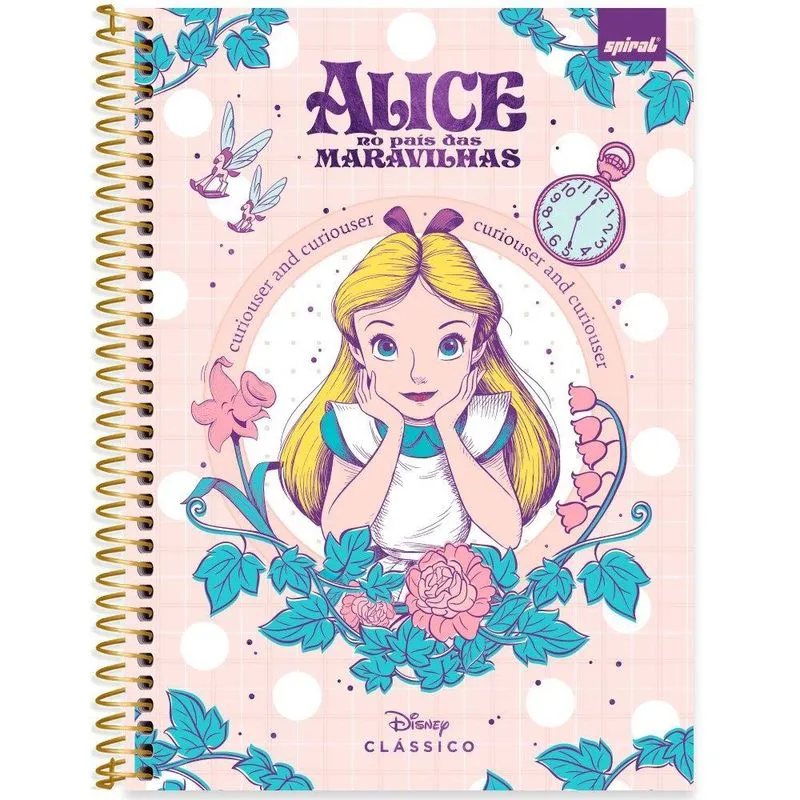 Caderno univ. Capa dura 1x1 80fls Disney Cla 2402817 Spiral Cld pt 1 un