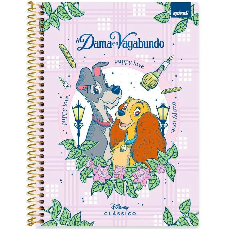 Caderno univ. Capa dura 1x1 80fls Disney Cla 2402824 Spiral Cld pt 1 un