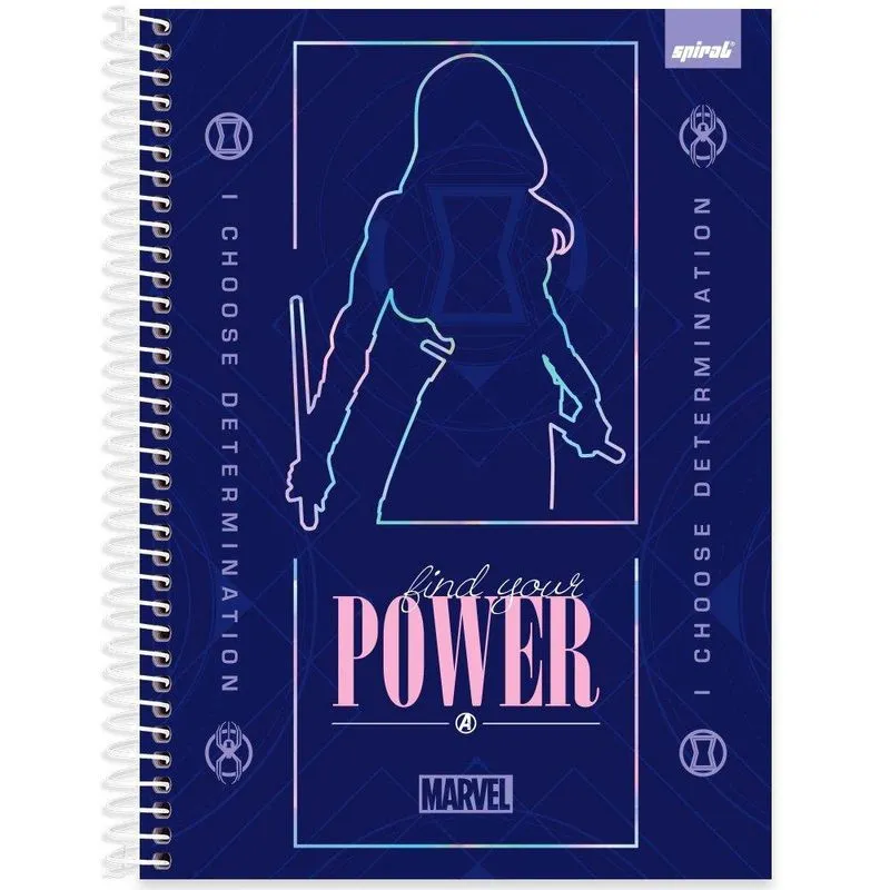 Caderno univ. Capa dura 1x1 80fls Marvel Brick 2403074 Spiral Mvb pt 1 un