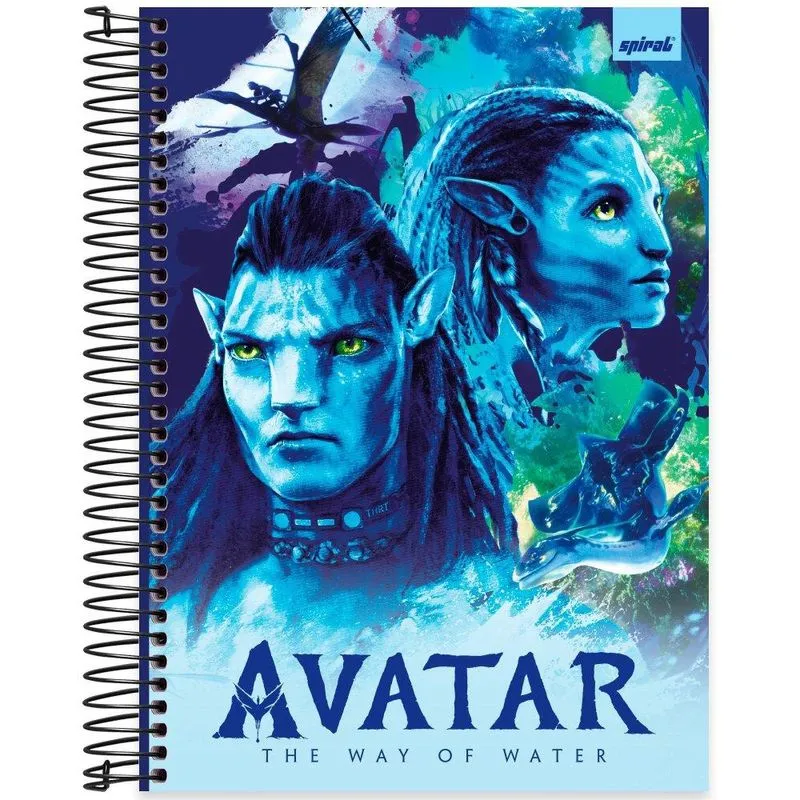 Caderno univ. Capa dura 10x1 160fls Avatar 2403579 Spiral Ava pt 1 un