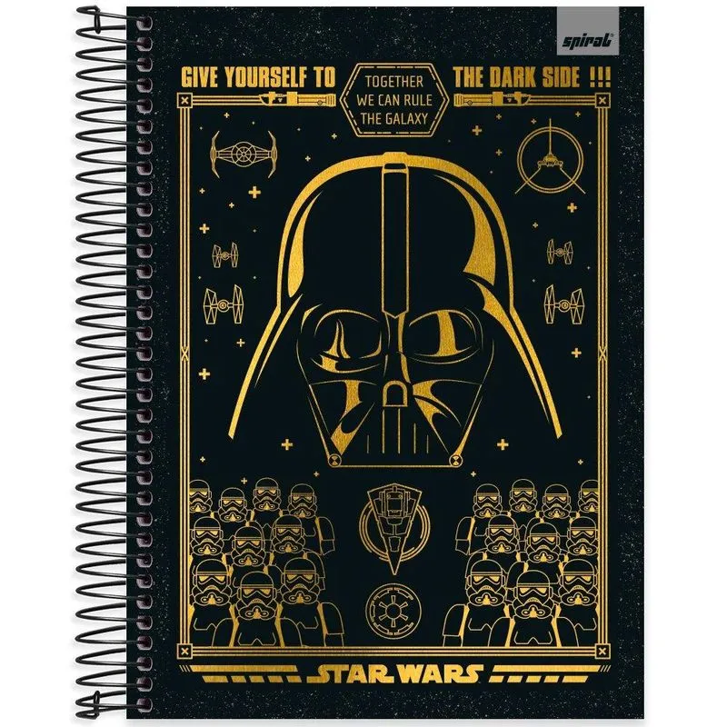 Caderno univ. Capa dura 10x1 160fls Star W 2404057 Spiral Starw pt 1 un