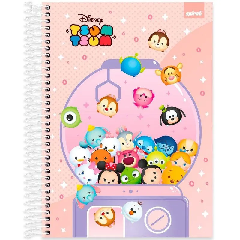 Caderno univ. Capa dura 10x1 160fls Tsum Tsum 2404125 Spiral Tsum pt 1 un