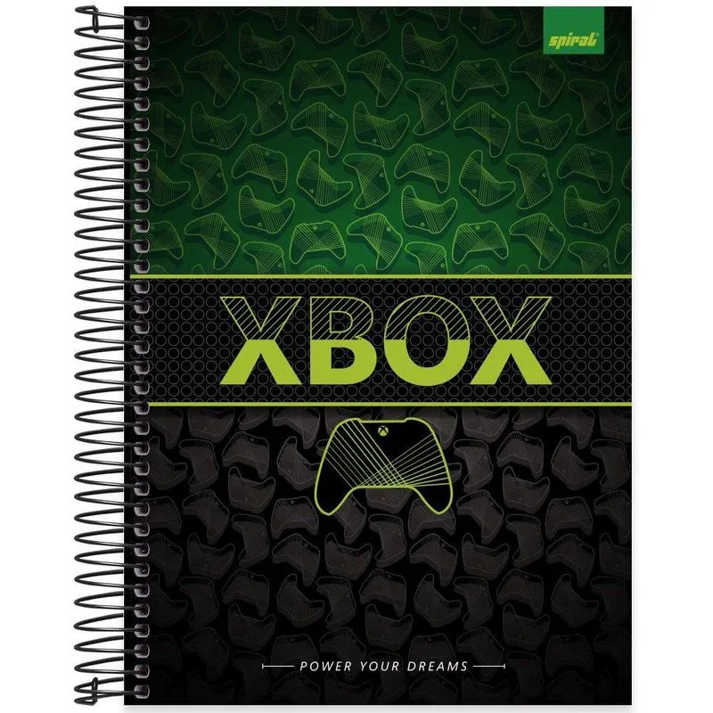Caderno univ. Capa dura 10x1 160fls Xbox 2404187 Spiral Xbox pt 1 un