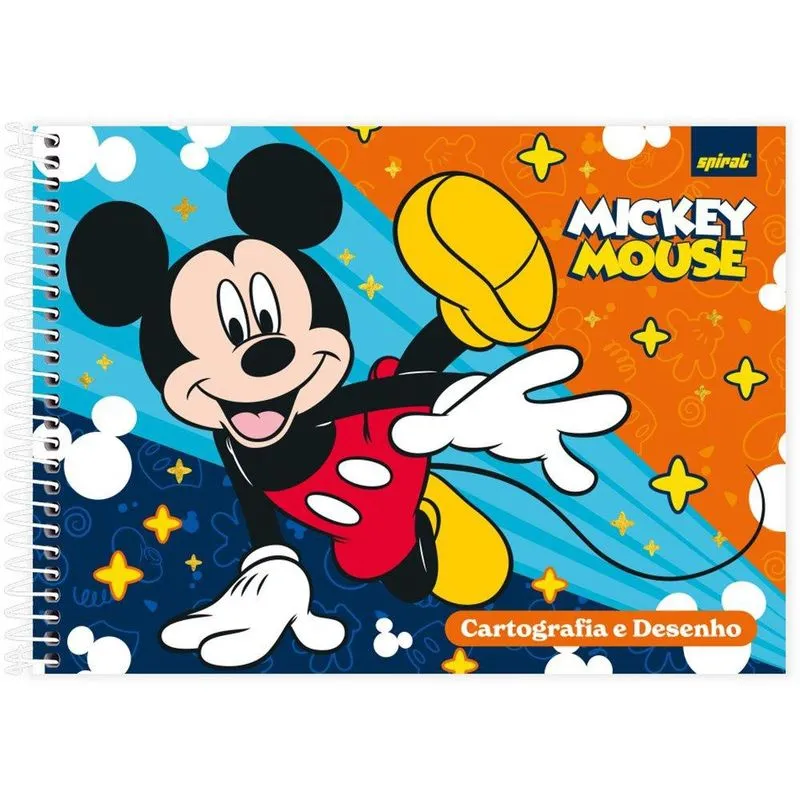 Caderno cartografia capa dura 48fl Mickey Clá 2405092 Spiral Mk pt 1 un