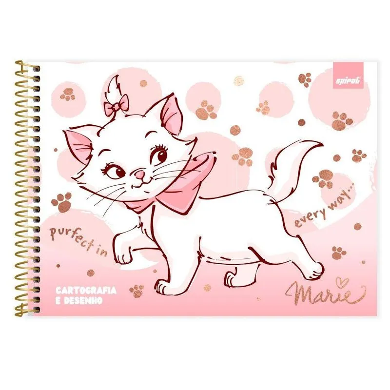 Caderno cartografia capa dura 80fls Marie 2405306 Spiral Mar pt 1 un