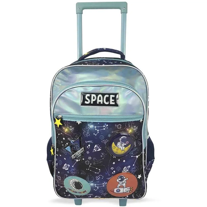 Mochila Escolar Infantil de Rodinhas Space Happy-time