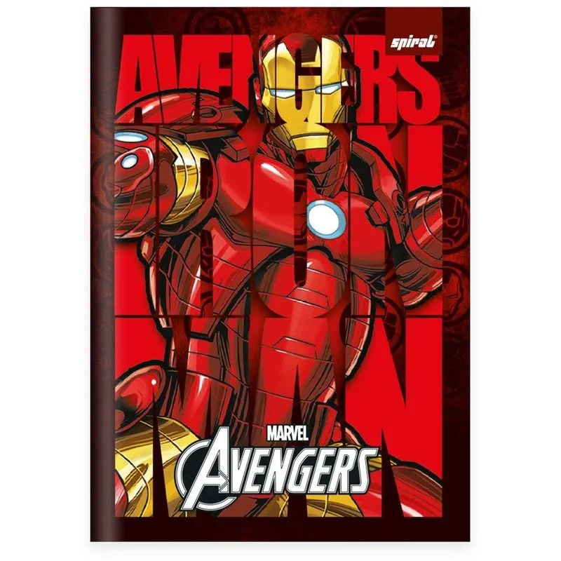 Caderno 1-4 C.D. costurado 80fls Avengers 2406395 Spiral Av PT 1 UN