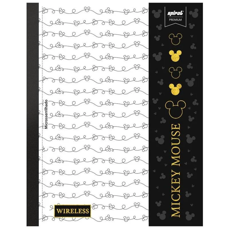 Caderno univ.1x1 80fl coladas wire. Mickey pb 2406563 Spiral Mpb pt 1 un