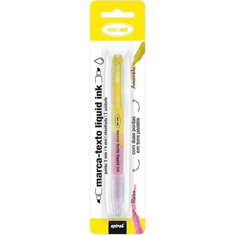 Pincel marca texto ponta dupla am rs pastel Liquid Ink Oval un 1 un