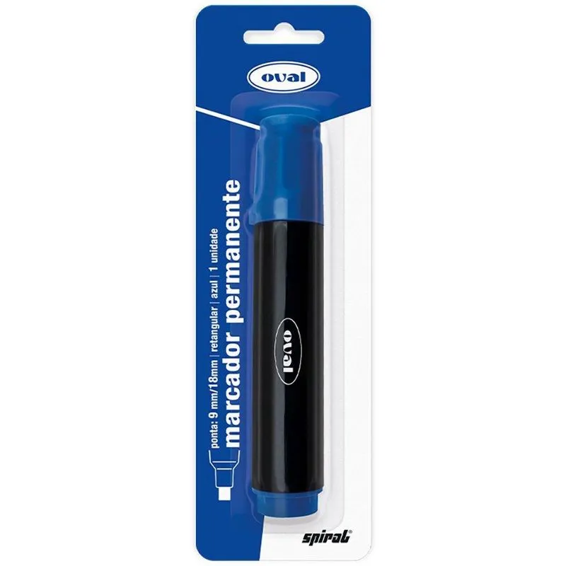 Pincel marcador permanente 18mm azul Oval un 1 un
