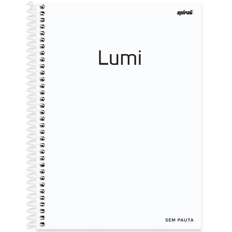 Caderno univ. c. D. 1x1 80fls sempauta Lumi bc 2407393 Spiral Lumi pt 1 un