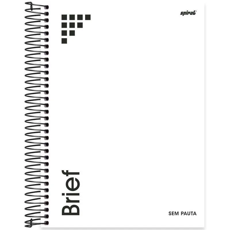 Caderno univ. C. D. 10x1 160fl sempauta Brief bc 2407447 Spiral Brf pt 1 un
