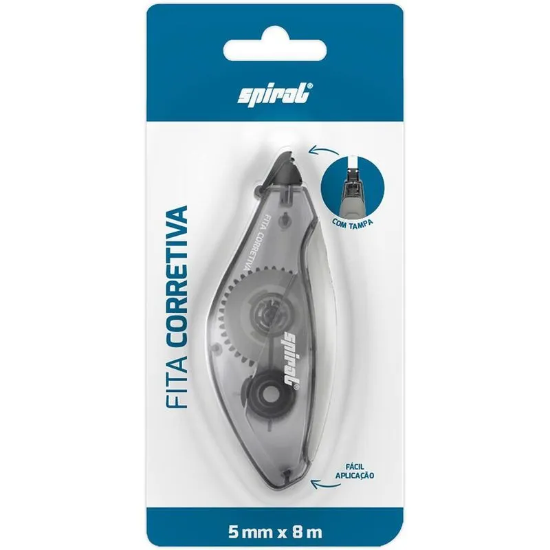 Corretivo em fita 5mmx8m cinza B880 Spiral