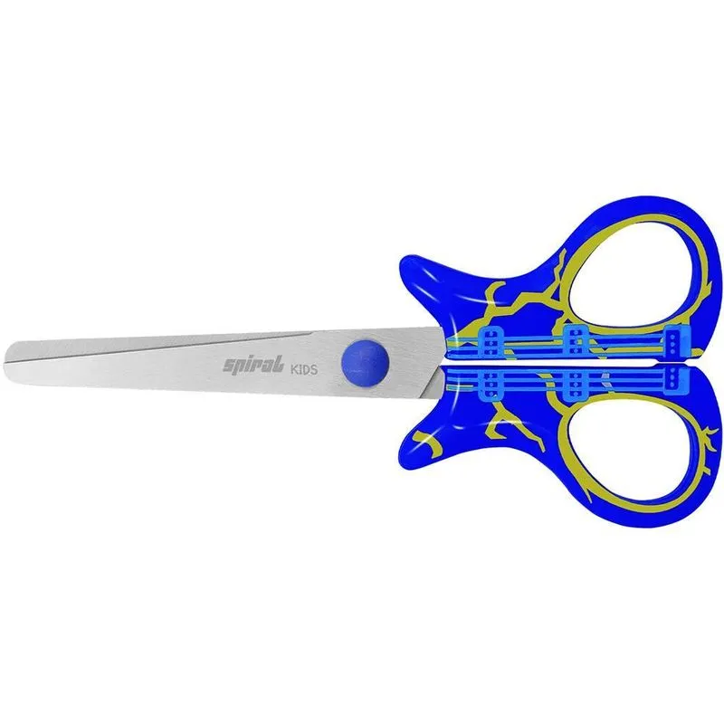 Tesoura escolar Guitarra Azul 13,5cm Spiral Kids