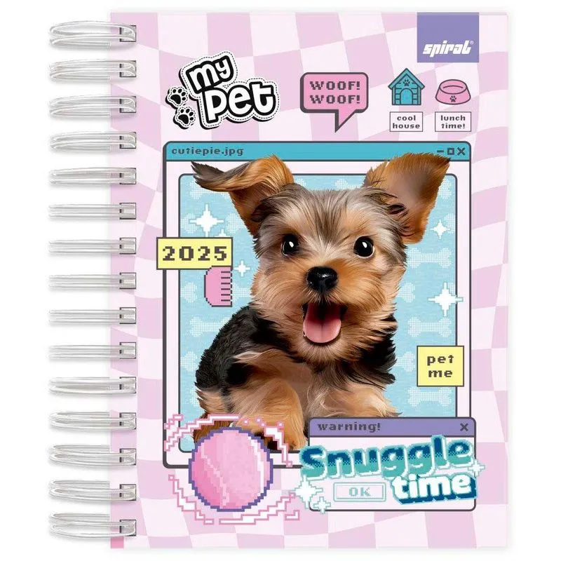 Agenda diária My Pet 2025 2511796 Spiral Pet pt 1 un