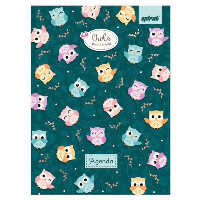 Agenda permanente Corujinhas 2511819 Spiral Cor pt 1 un