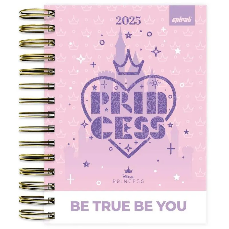 Agenda diária Princesas 2025 2512410 Spiral Pn pt 1 un