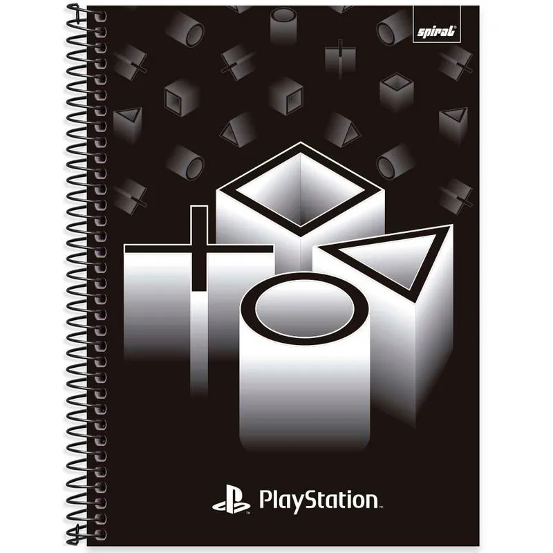 Caderno Universitário Capa Dura 1 x 1 80 Folhas Playstation 2513066 Spiral Ps
