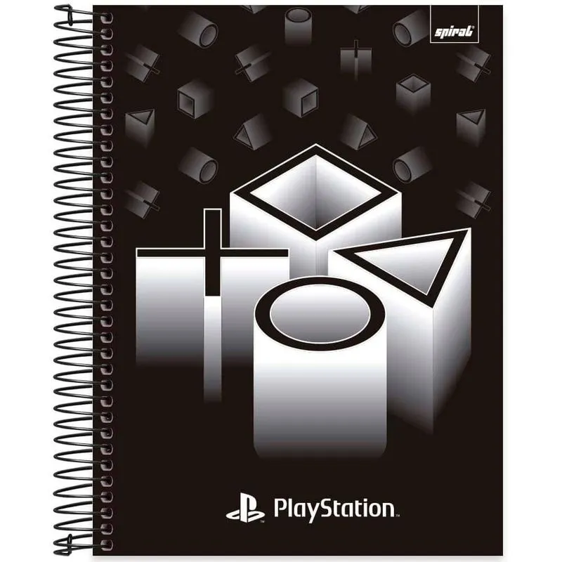 Caderno Universitário Capa Dura 10 x 1 160 Folhas Playstation 2513080 Spiral Ps