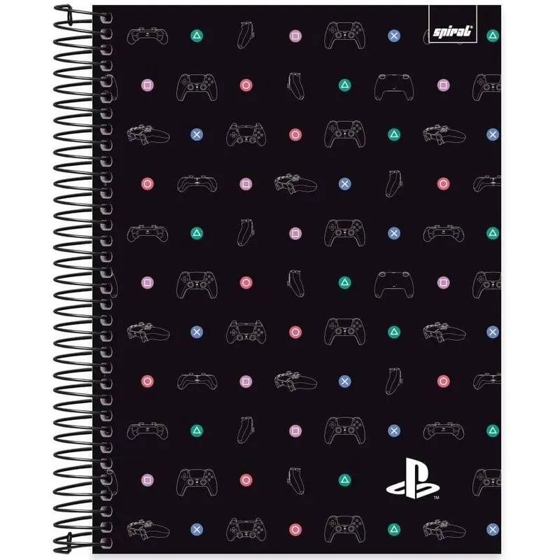Caderno Universitário Capa Dura 10 x 1 160 Folhas Playstation 2513097 Spiral Ps