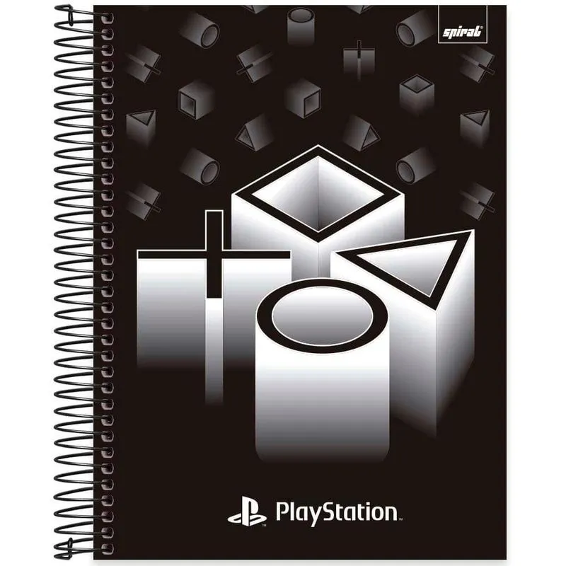 Caderno Universitário Capa Dura 20 x 1 320 Folhas Playstation 2513134 Spiral Ps