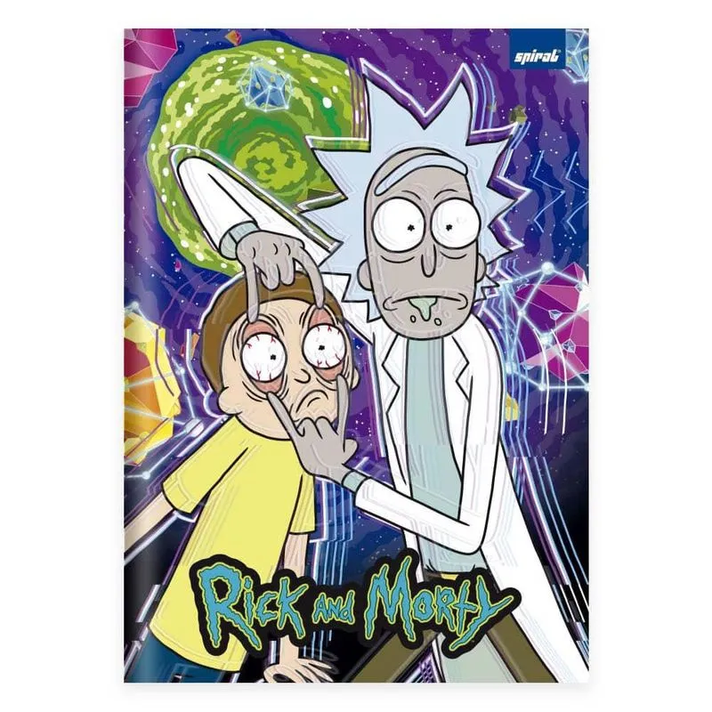 Caderno Univ. C. D. Costurado 80fls Rick&Morty 2513455 Spiral Rem pt 1 un
