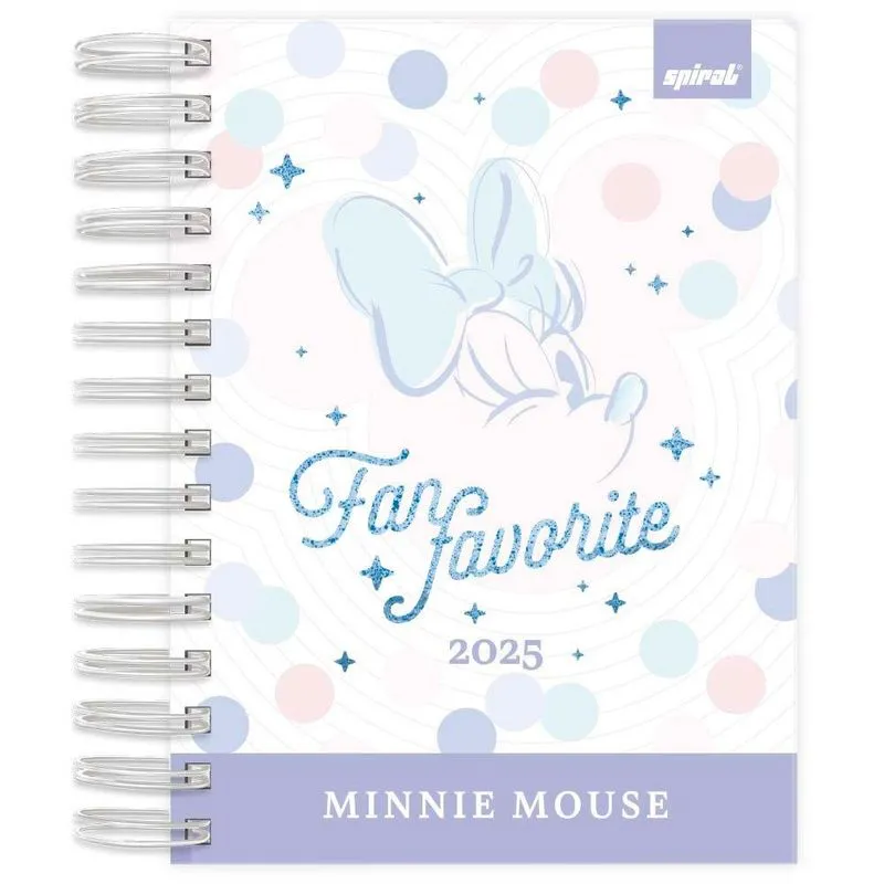 Agenda diária Minnie Style 2025 2514636 Spiral Mis pt 1 un